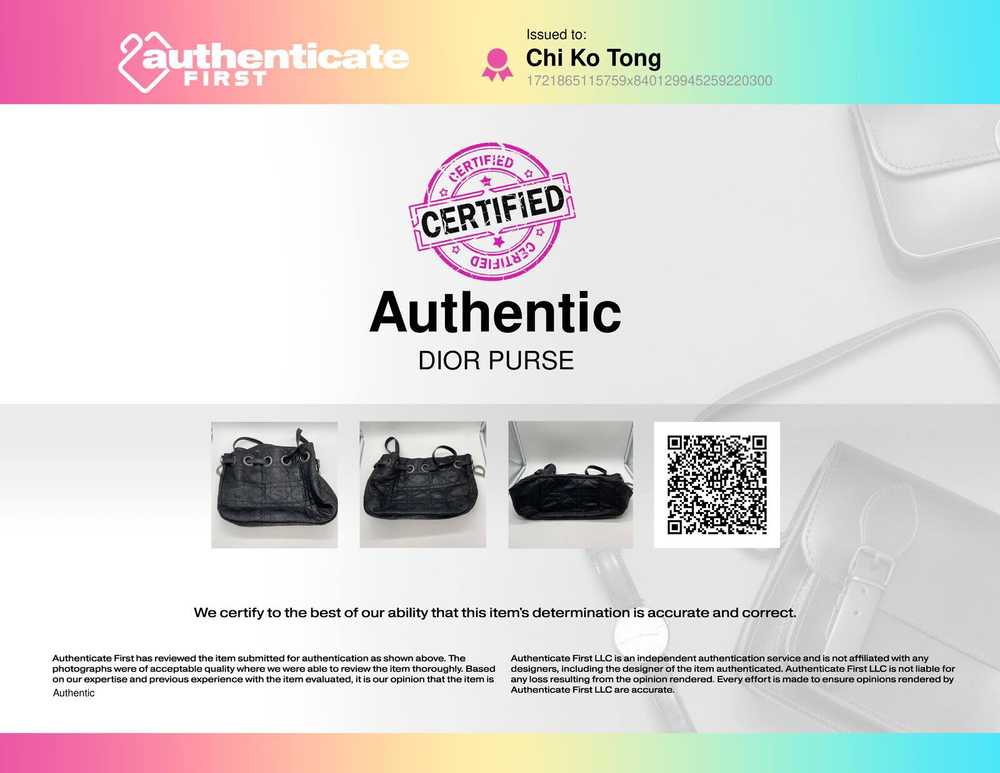 AUTHENTIC Christian Dior Quilted Cannage Black Ph… - image 10