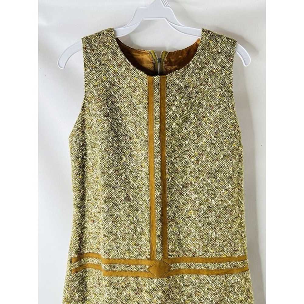 VTG 50s Womens Small Tweed Sleeveless Mini Dress … - image 3