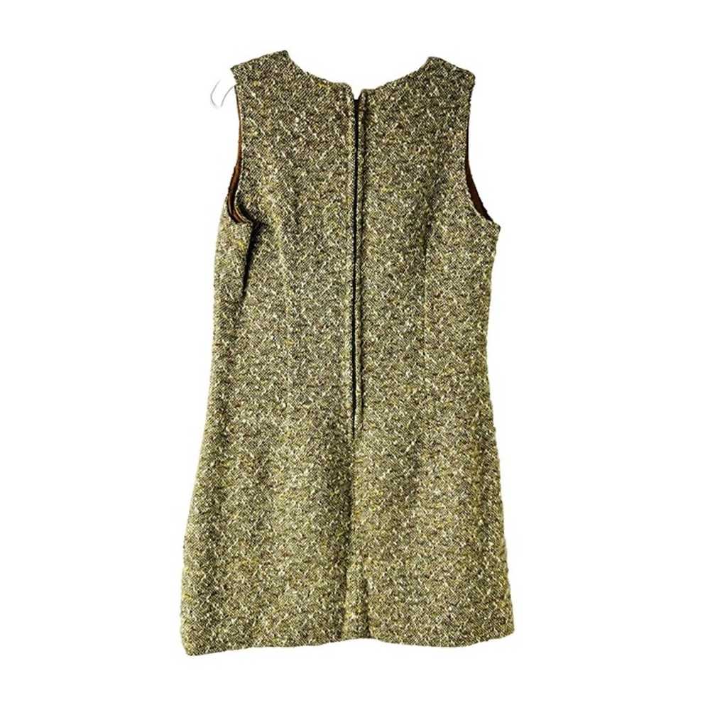 VTG 50s Womens Small Tweed Sleeveless Mini Dress … - image 6