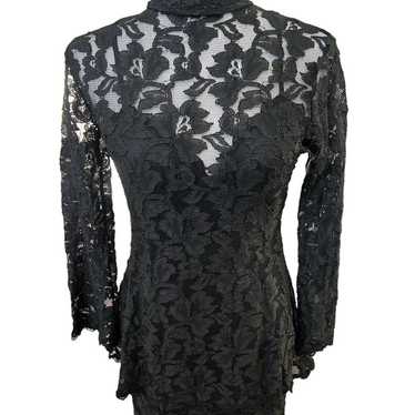 Fredericks of Hollywood 90s Vintage Black Lace Mi… - image 1