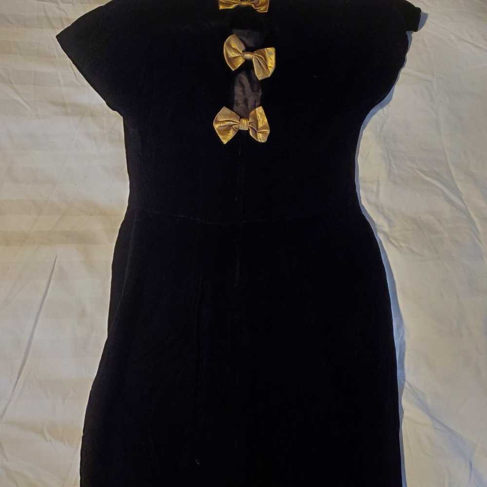 Vintage Donna Ricco New York Black Velvet Dress w… - image 7