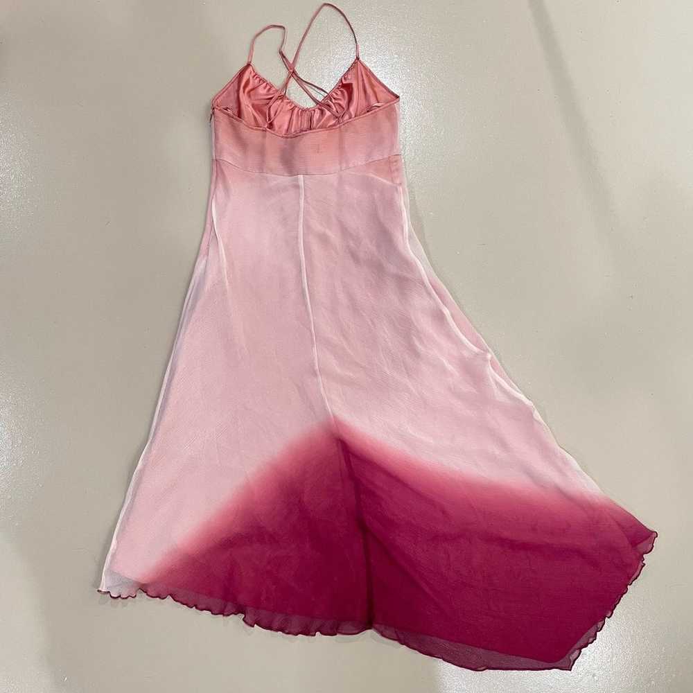 Vintage Y2K Express Pink Ombre Silk Asymmetrical … - image 2