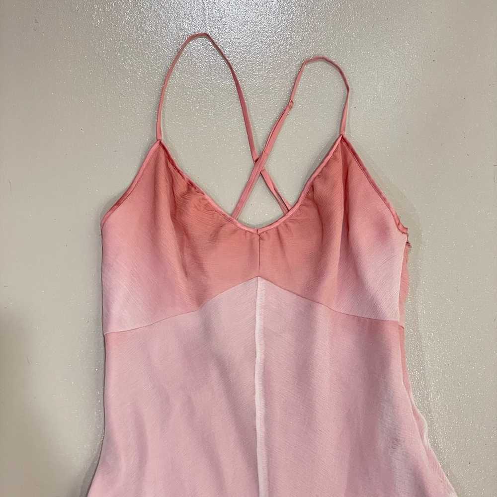 Vintage Y2K Express Pink Ombre Silk Asymmetrical … - image 3