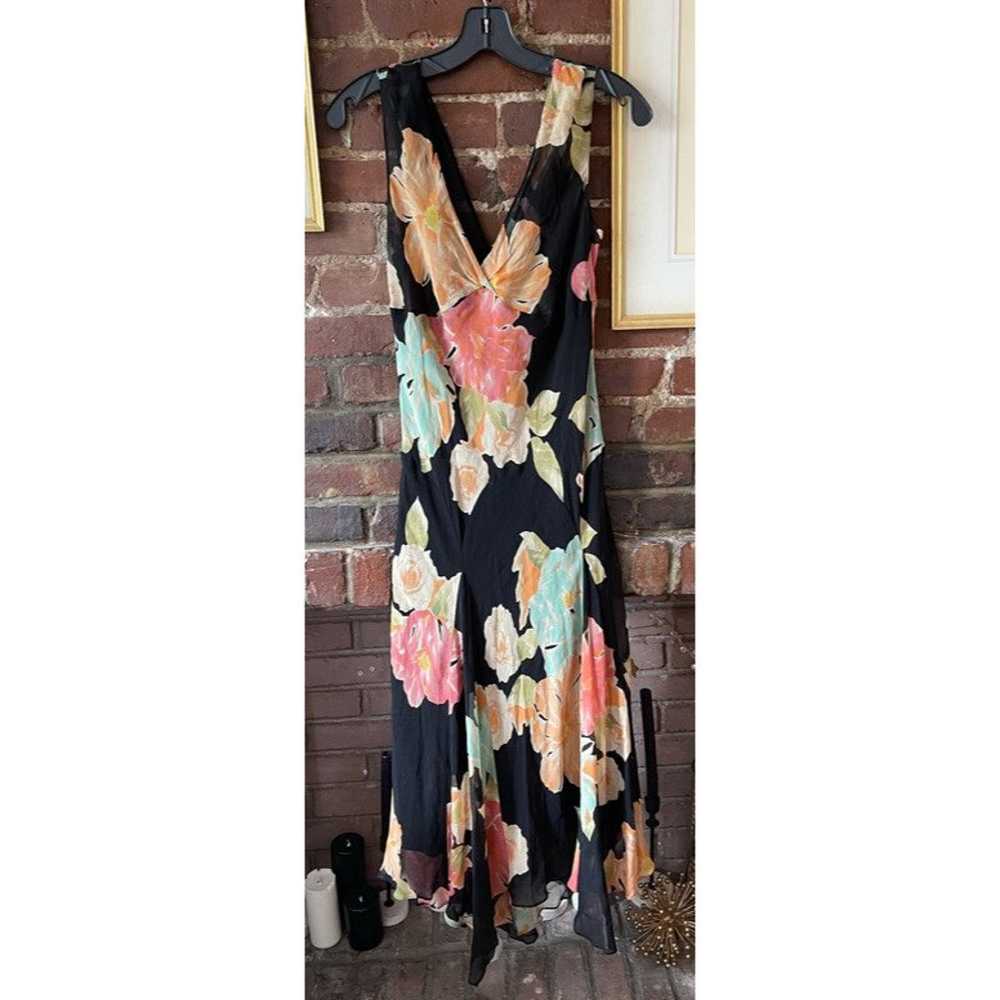 Vintage Floral Bias Cut Dress - image 1