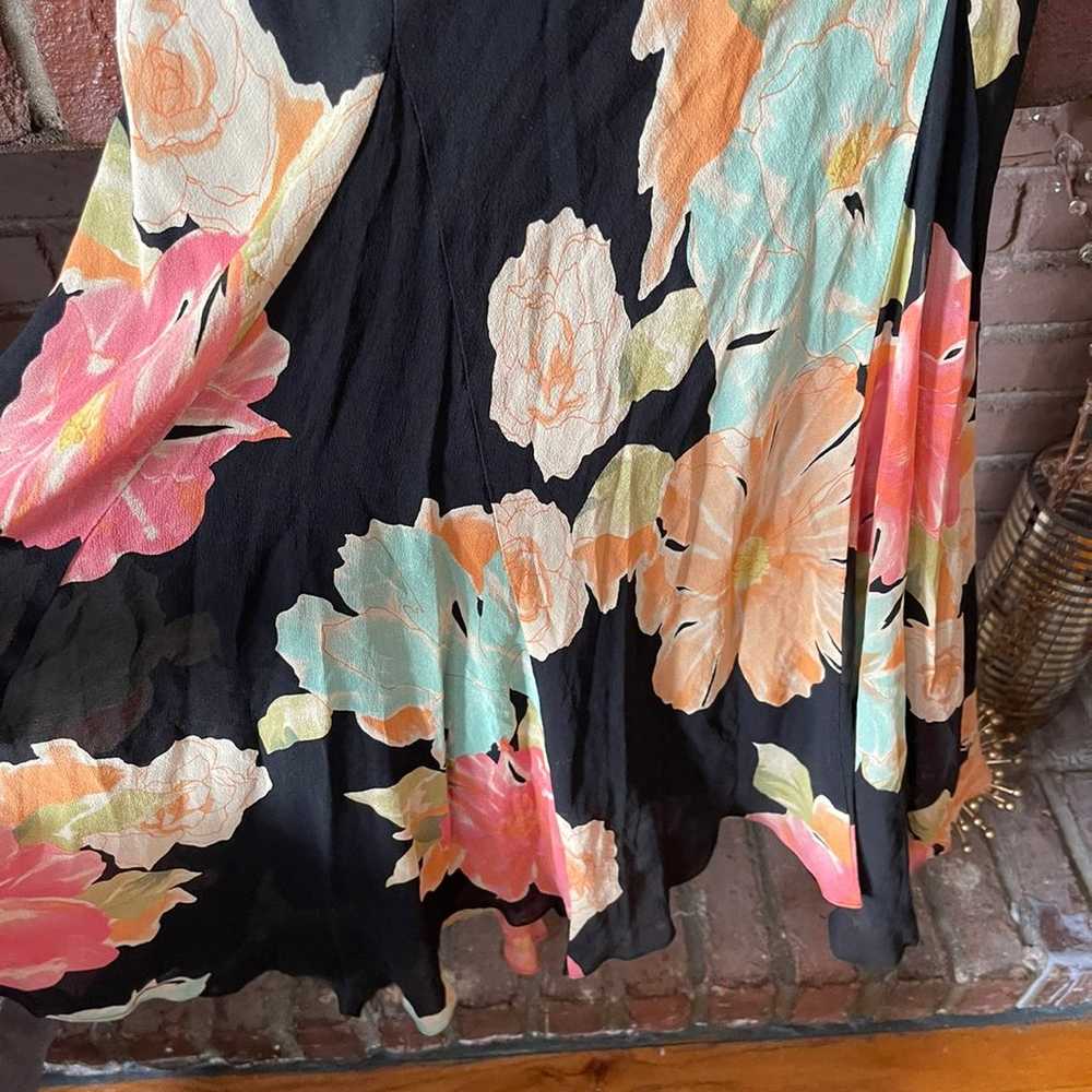 Vintage Floral Bias Cut Dress - image 4