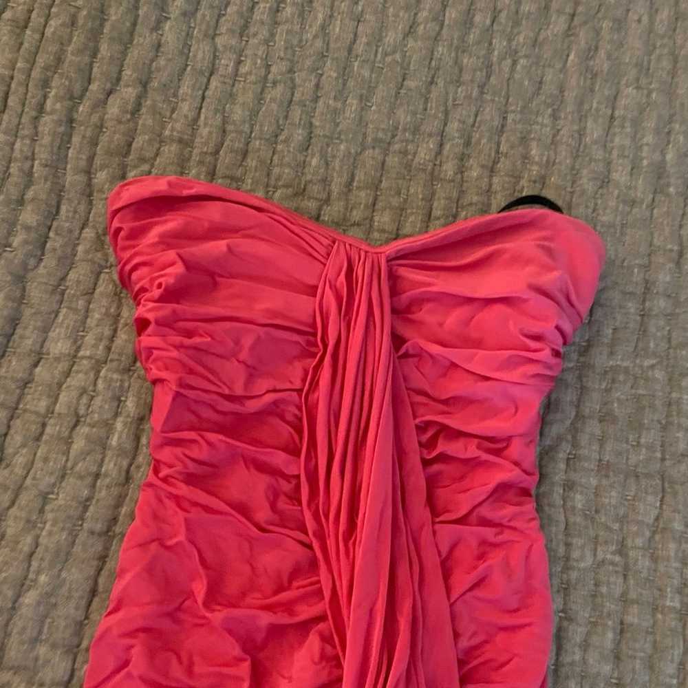 Vintage y2k hot pink Bebe sexy bodycon strapless … - image 3