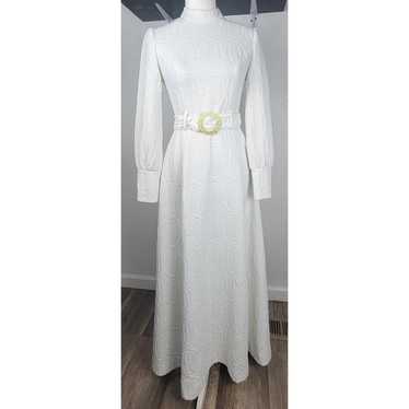 Vicki Vaughn Maxi Dress Long Sleeve High Neck W/ … - image 1