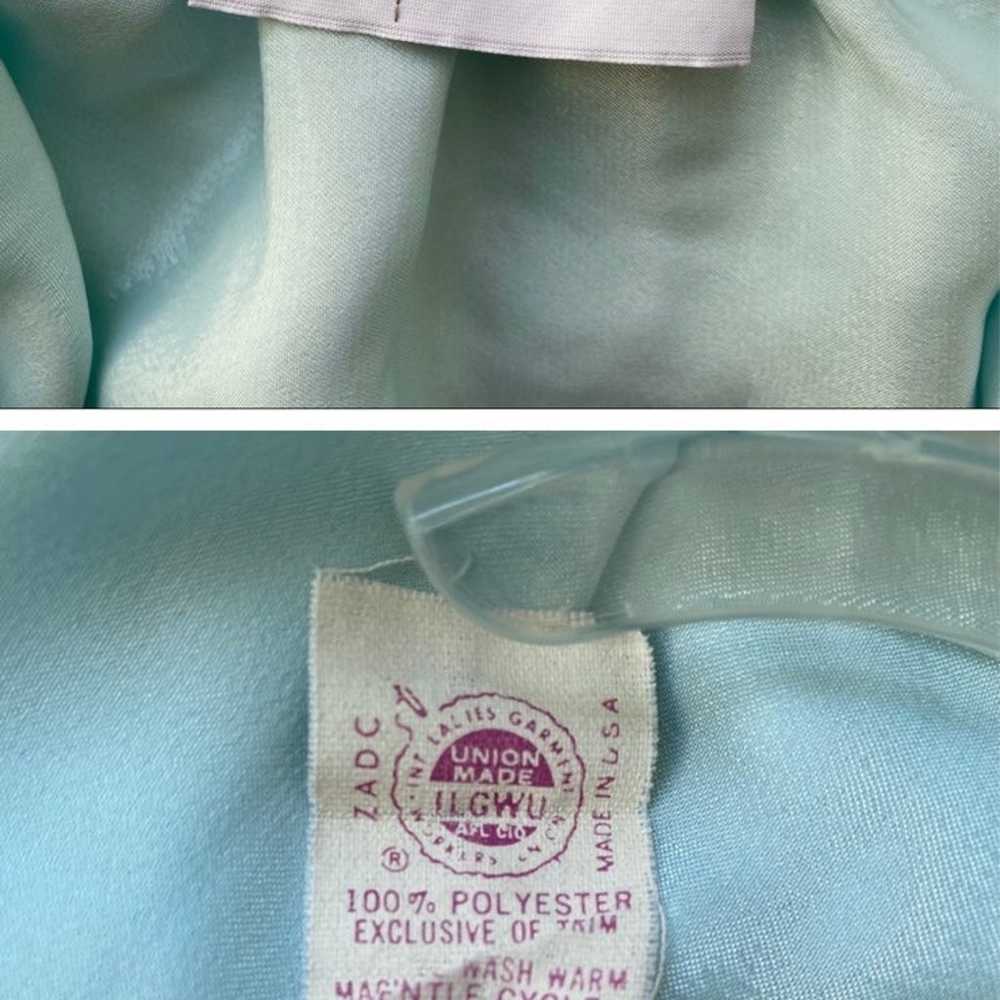 Vtg 70s Lord & Taylor Sky Blue Slip Dress Nighty - image 3