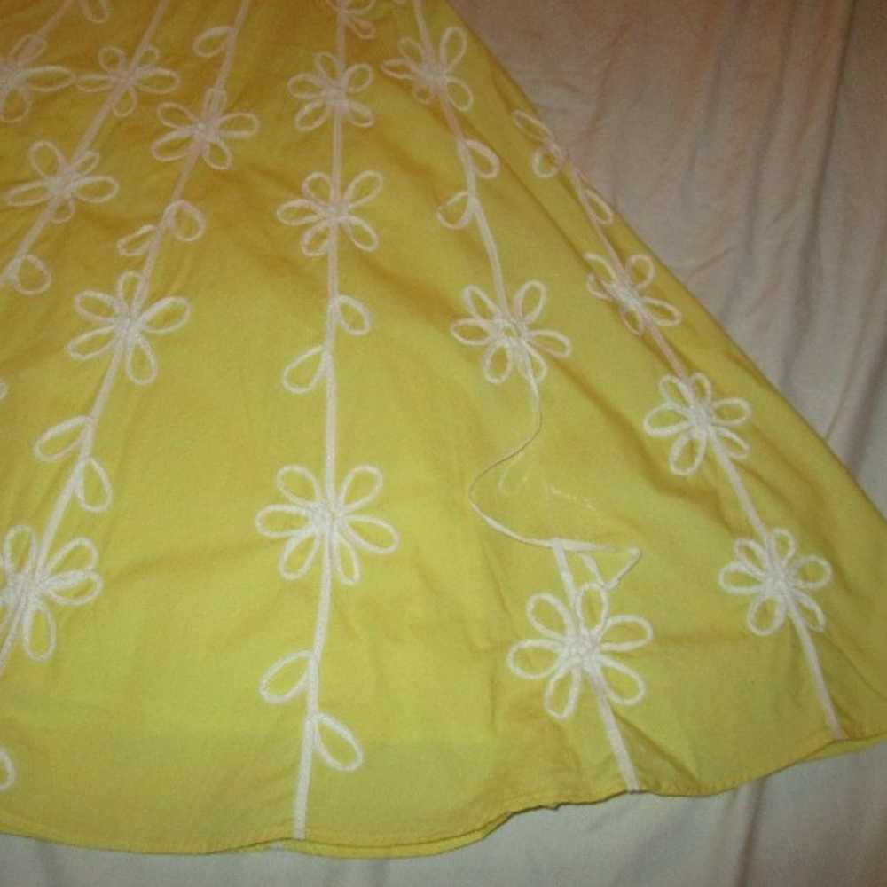 vintage Lilly Pulitzer yellow & white cotton halt… - image 12