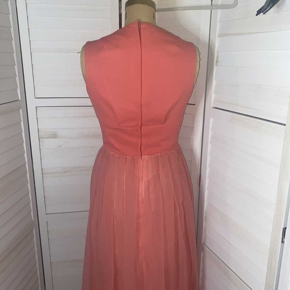 Vintage 60s Salmon Maxi Hostess Elegant Miss Form… - image 6