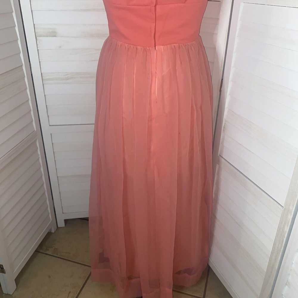 Vintage 60s Salmon Maxi Hostess Elegant Miss Form… - image 7