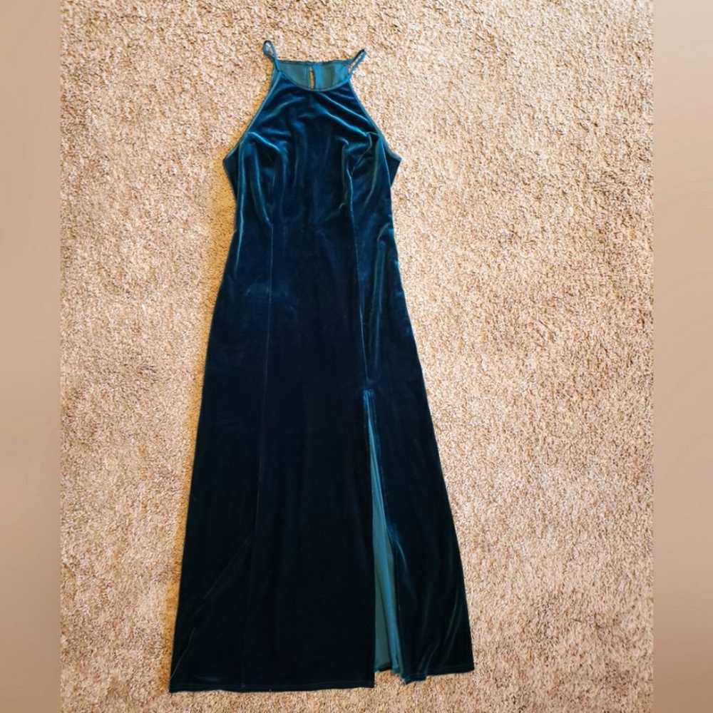 Victoria's secret velvet maxi sleeveless dress vi… - image 1