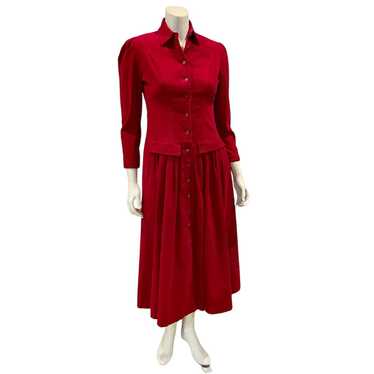 Vintage Outback Red Red Corduroy Western Prairie … - image 1