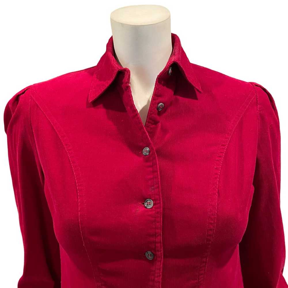 Vintage Outback Red Red Corduroy Western Prairie … - image 3