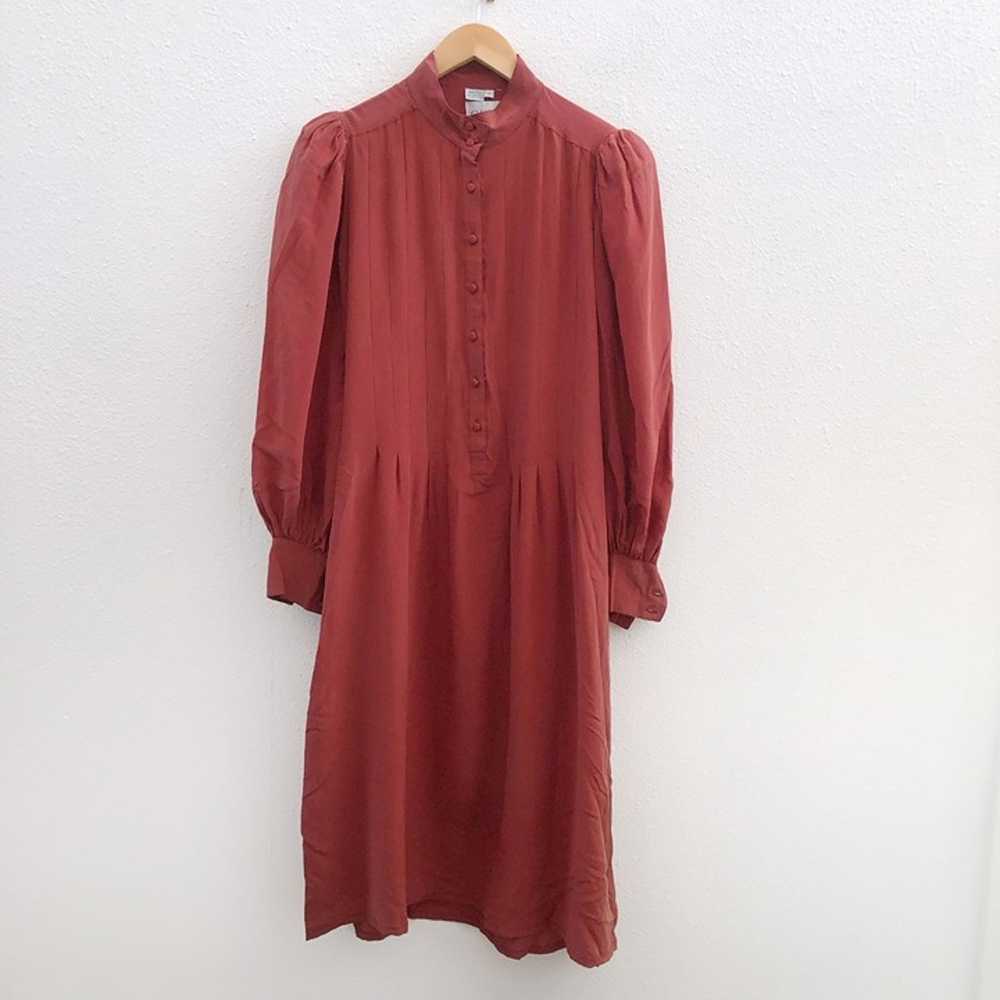 CASSIS Vintage Long Sleeve Button Down 100% Silk … - image 1