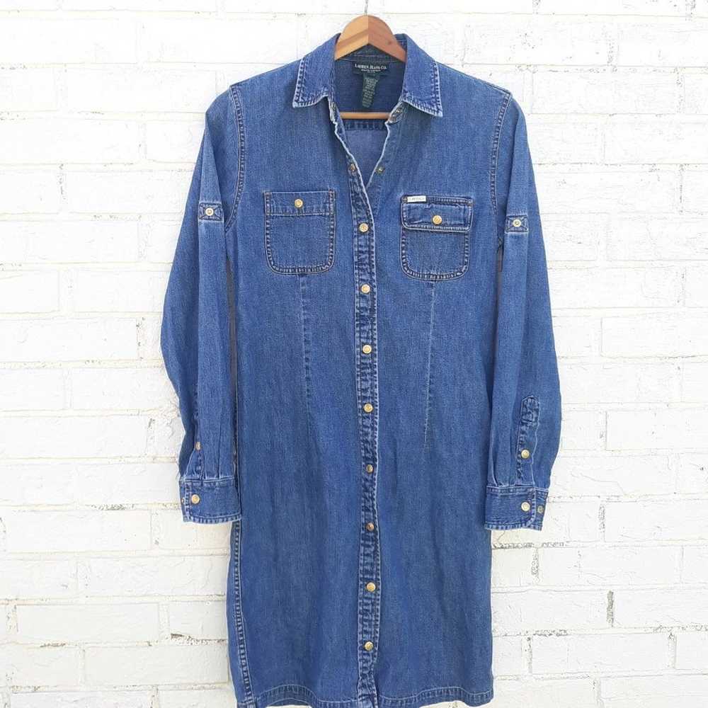 Vintage Lauren Ralph Lauren Denim Shirtdress - image 1