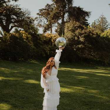 white engagement dress