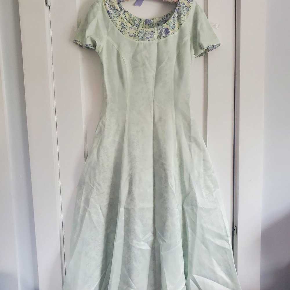 Vintage 1995 Laura Ashley 100% Silk Floral Dress … - image 10