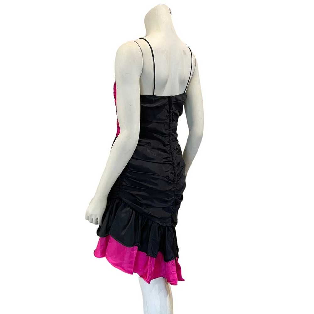 Vintage 80s/90s Asymmetrical Taffeta Party Dress - image 6