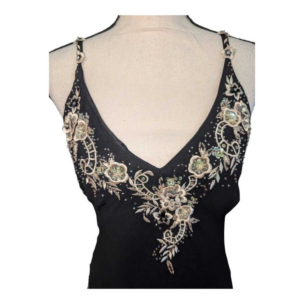 JOVANI NWT Vintage 100% Silk Embroidered Beaded E… - image 4