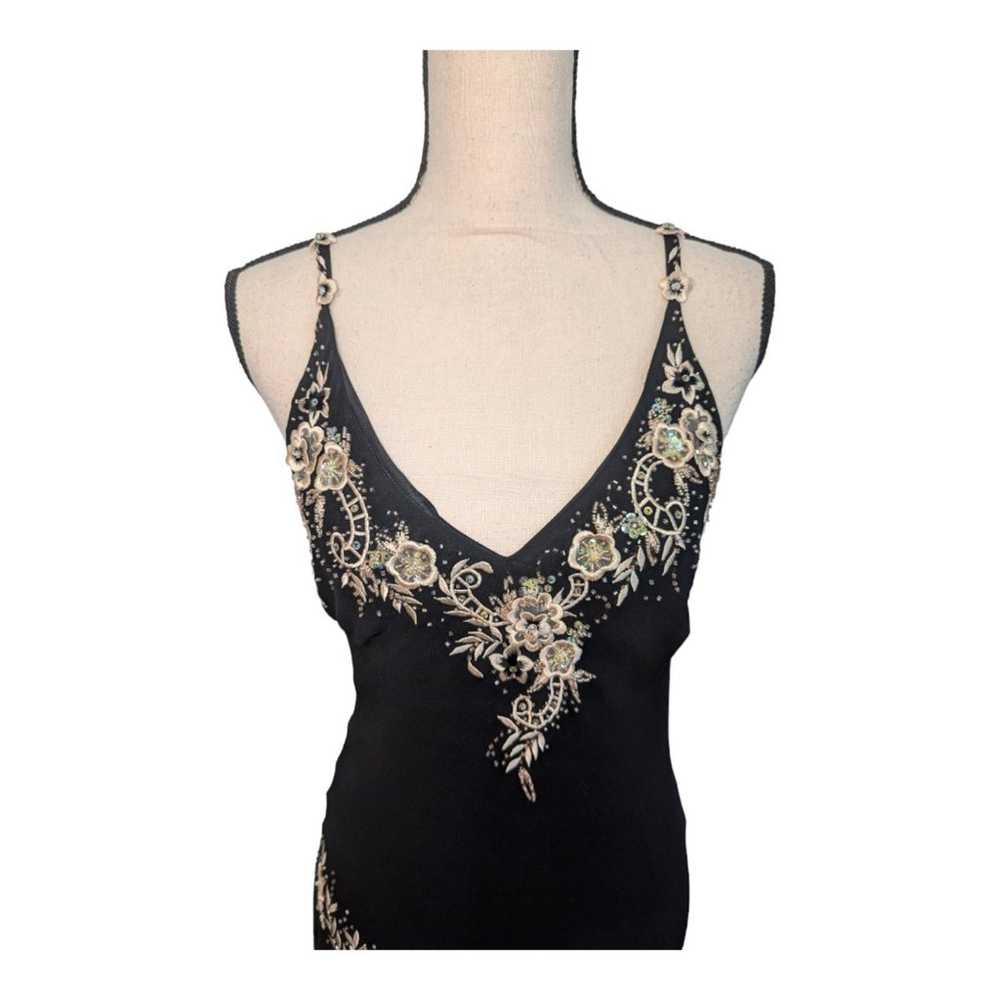 JOVANI NWT Vintage 100% Silk Embroidered Beaded E… - image 6