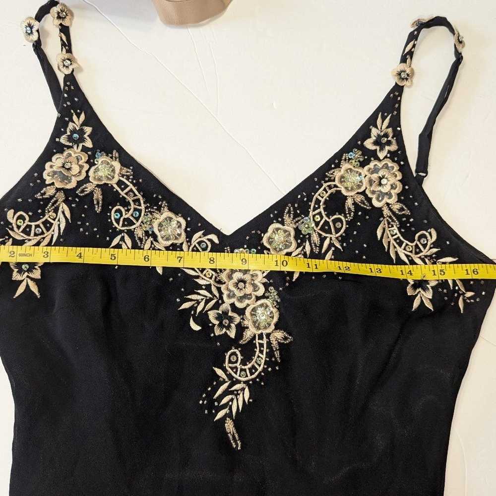 JOVANI NWT Vintage 100% Silk Embroidered Beaded E… - image 8