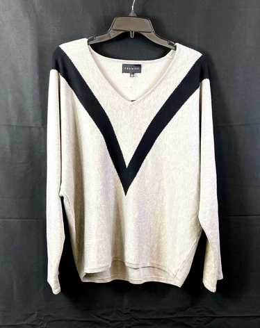 NWT Premise Womens Gray Black Long Sleeve V-Neck … - image 1