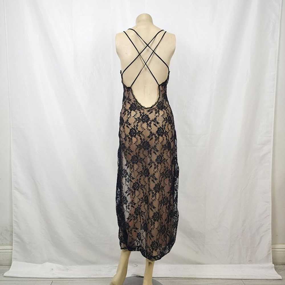 Long Lace Nightgown Made In USA Vintage 1980s - image 2