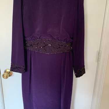 Oleg Cassini Black Tie//GRAPE//Purple Vintage 198… - image 1