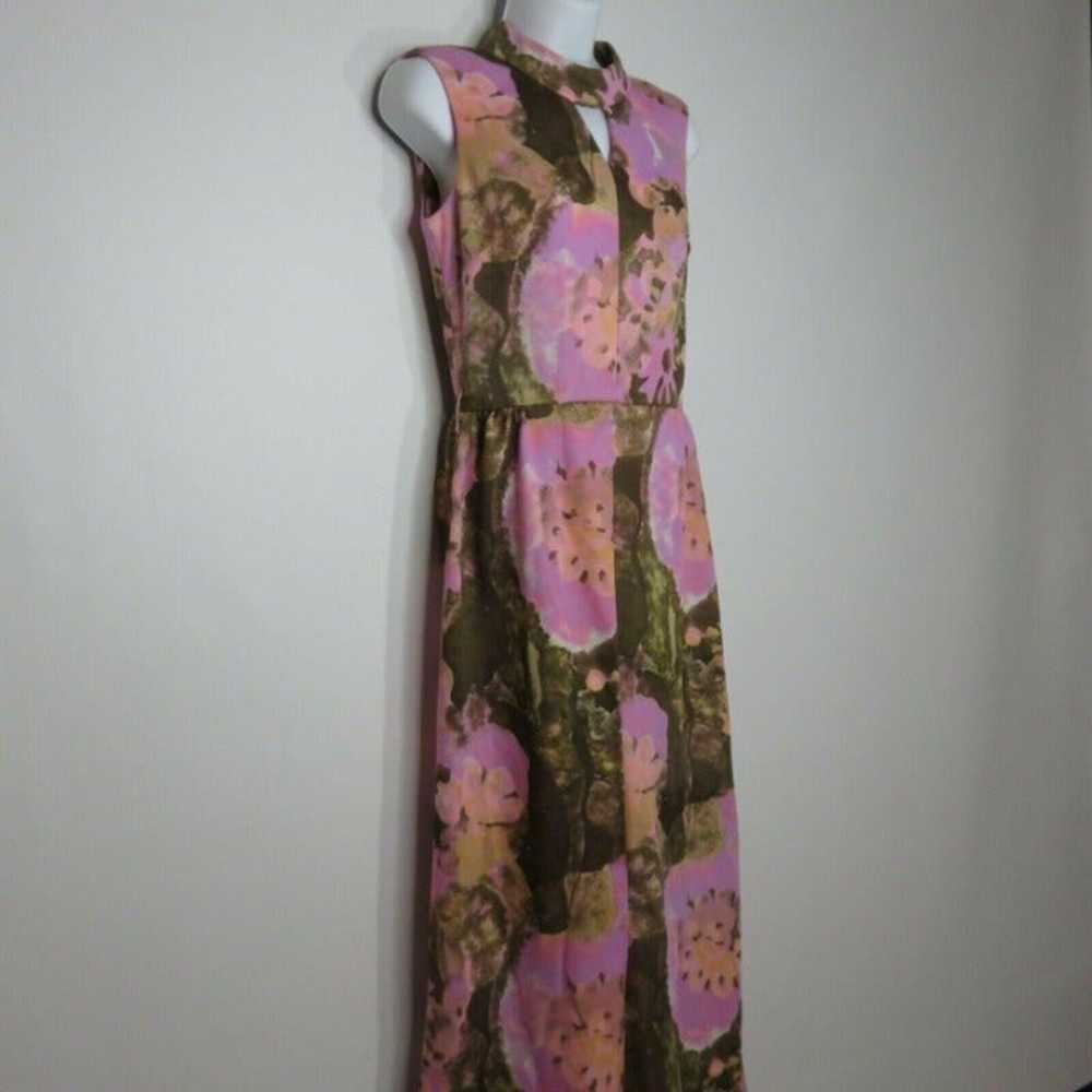 Vintage Sleeveless Keyhole Maxi Dress - image 3