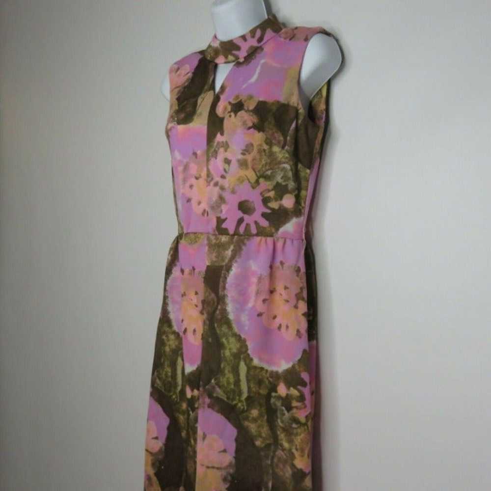 Vintage Sleeveless Keyhole Maxi Dress - image 6