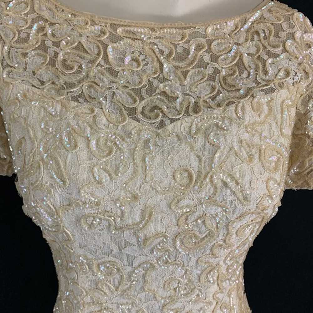 50s Alix of Miami Sequin Lace Dress - image 3