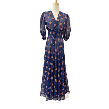 Rae Dolls 70's Vintage Maxi Dress San Fransisco B… - image 1