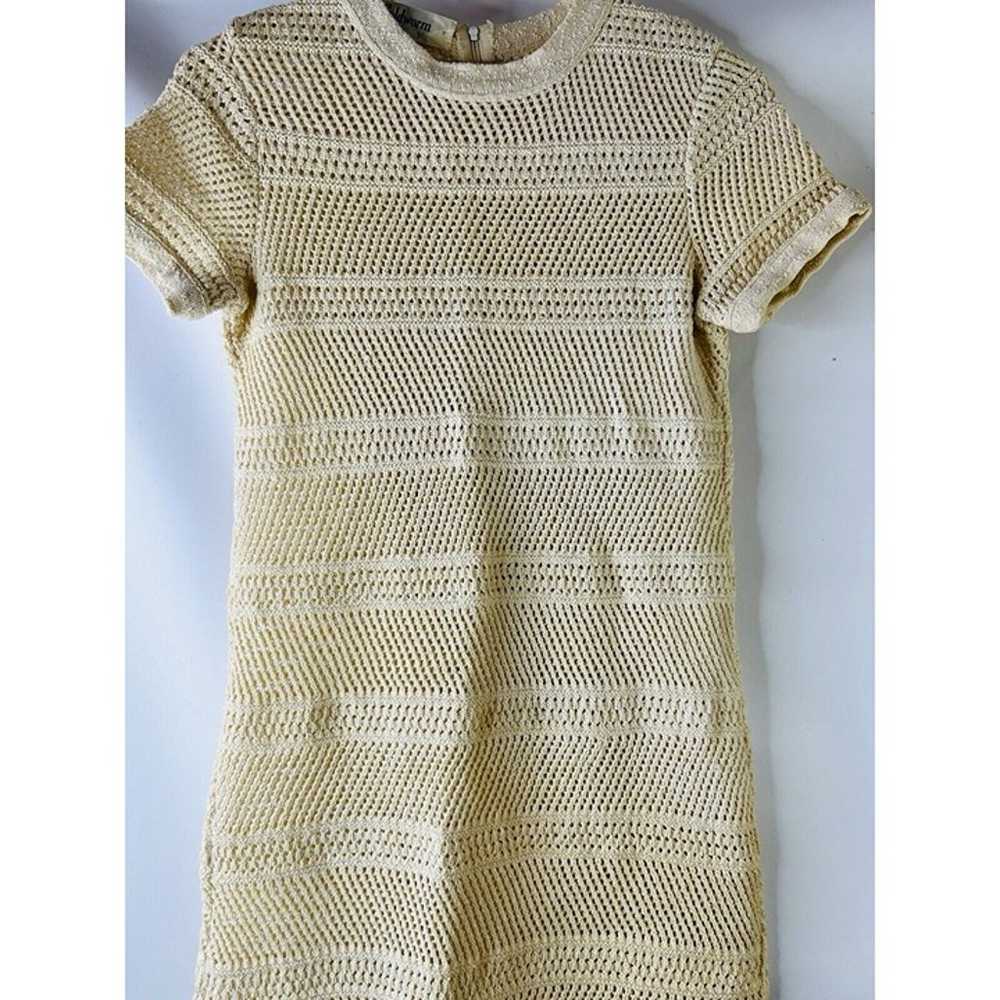 VTG 60s GOLDWORM Woens Small Crochet Knit Mesh Sh… - image 3