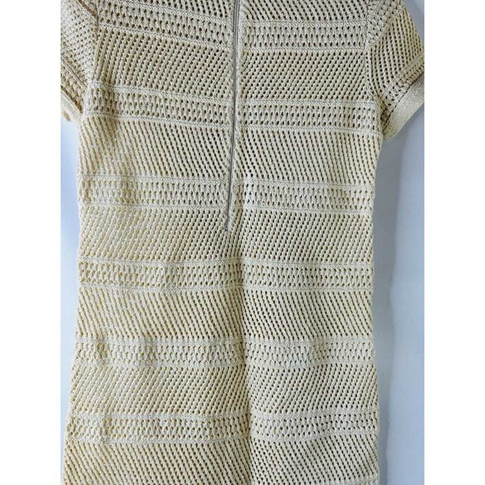 VTG 60s GOLDWORM Woens Small Crochet Knit Mesh Sh… - image 7