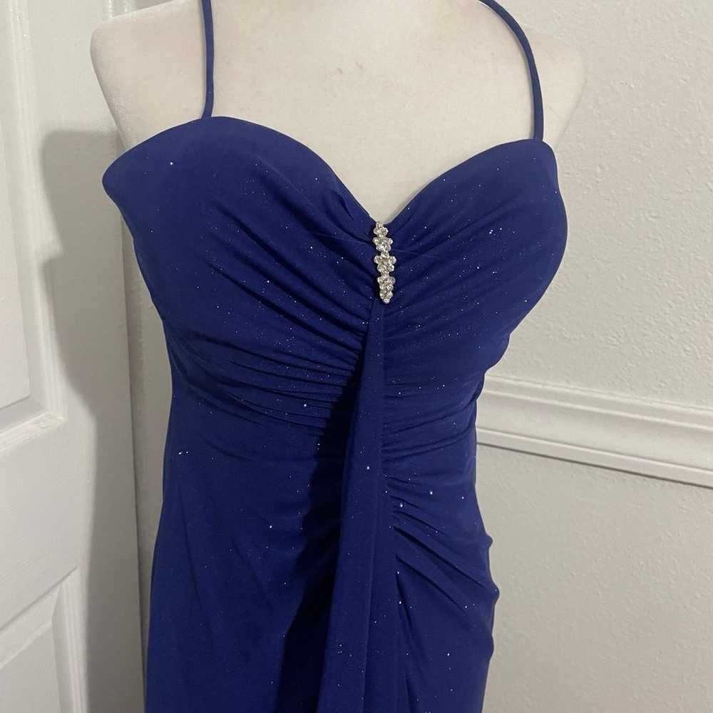 Blue glittery vintage Dress - image 2