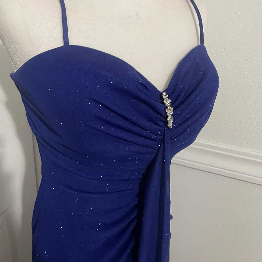 Blue glittery vintage Dress - image 3