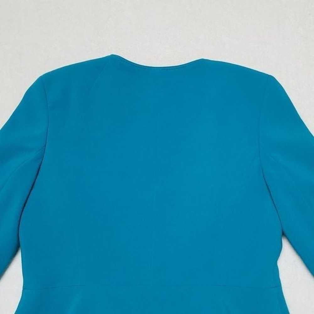 Vintage 90s Anne Klein Turquoise Blazer Abstract … - image 10