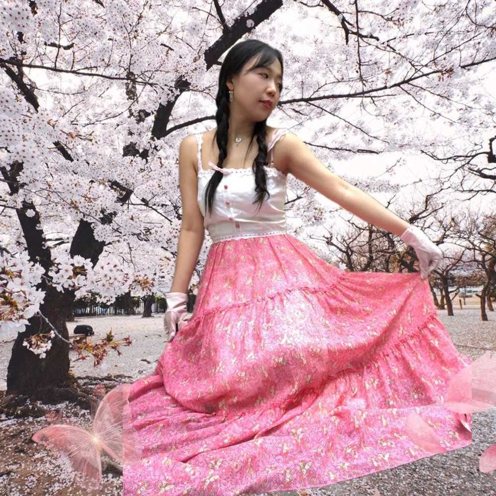 ✨VTG Gunne Sax Pink Prairie Style Dress✨ - image 5