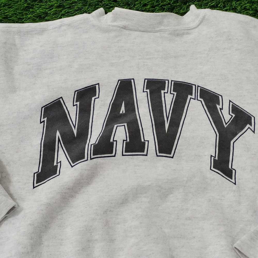 Vintage Vintage USN Navy Sweatshirt 2XL 27x27 Gra… - image 11