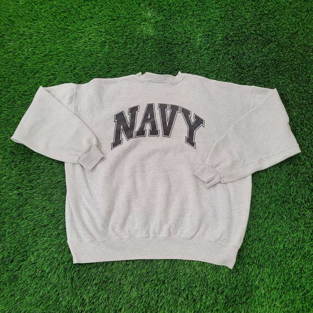 Vintage Vintage USN Navy Sweatshirt 2XL 27x27 Gra… - image 2