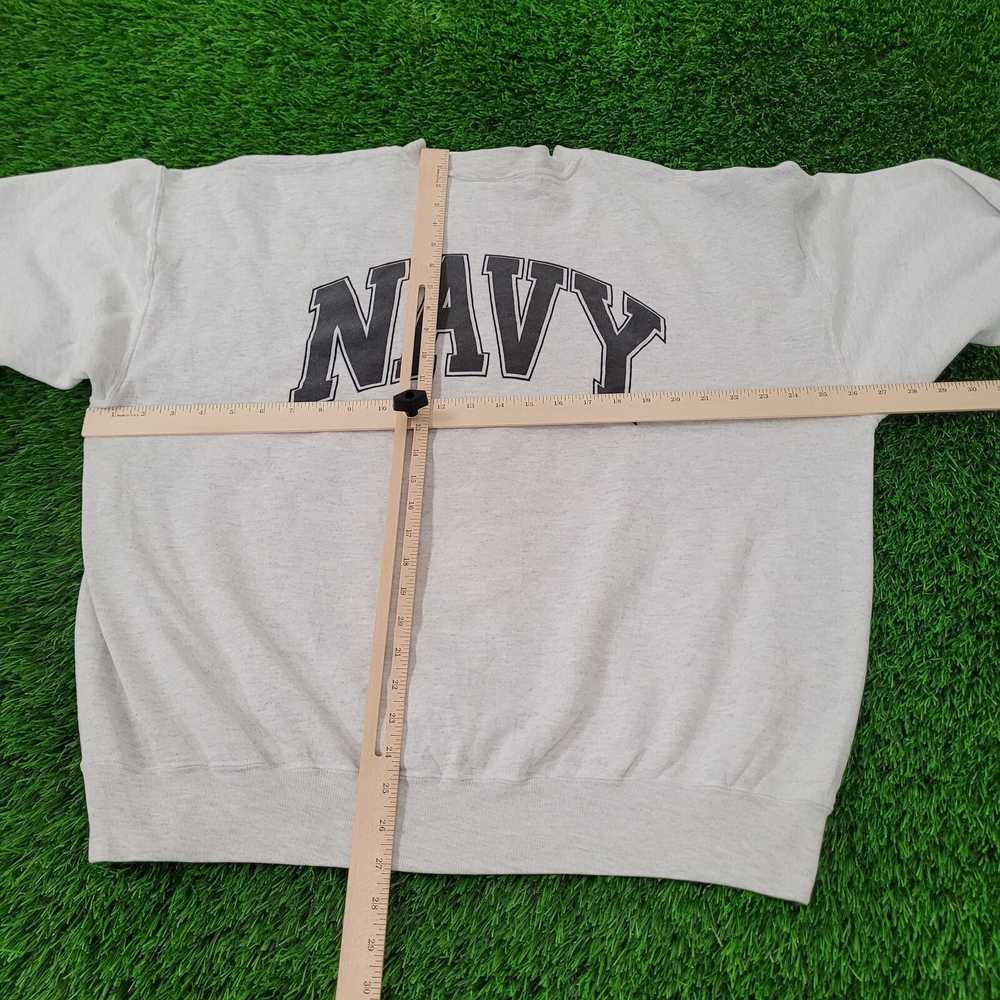 Vintage Vintage USN Navy Sweatshirt 2XL 27x27 Gra… - image 4