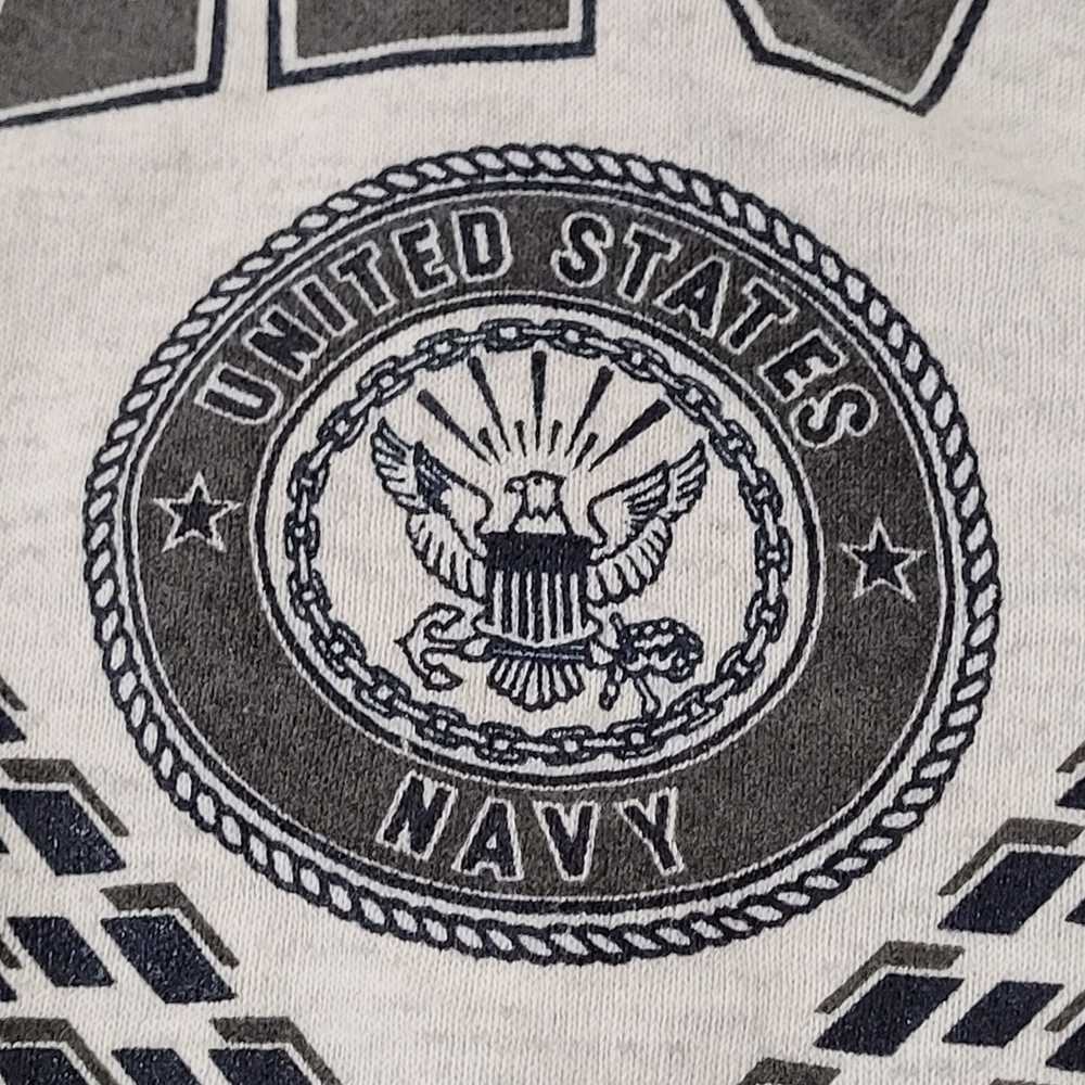 Vintage Vintage USN Navy Sweatshirt 2XL 27x27 Gra… - image 9