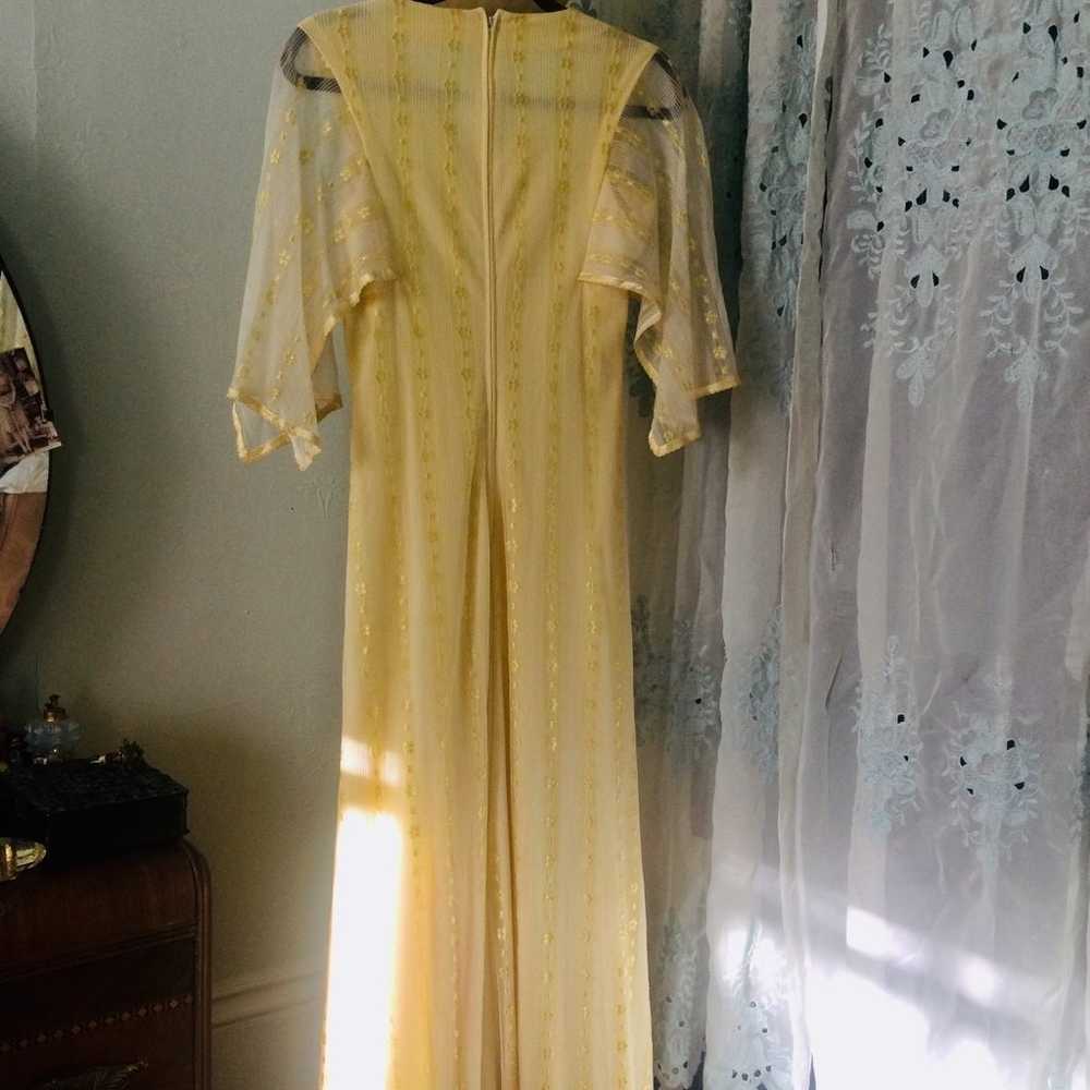 Daffodil  Yellow Vintage Bohemian Dress - image 7