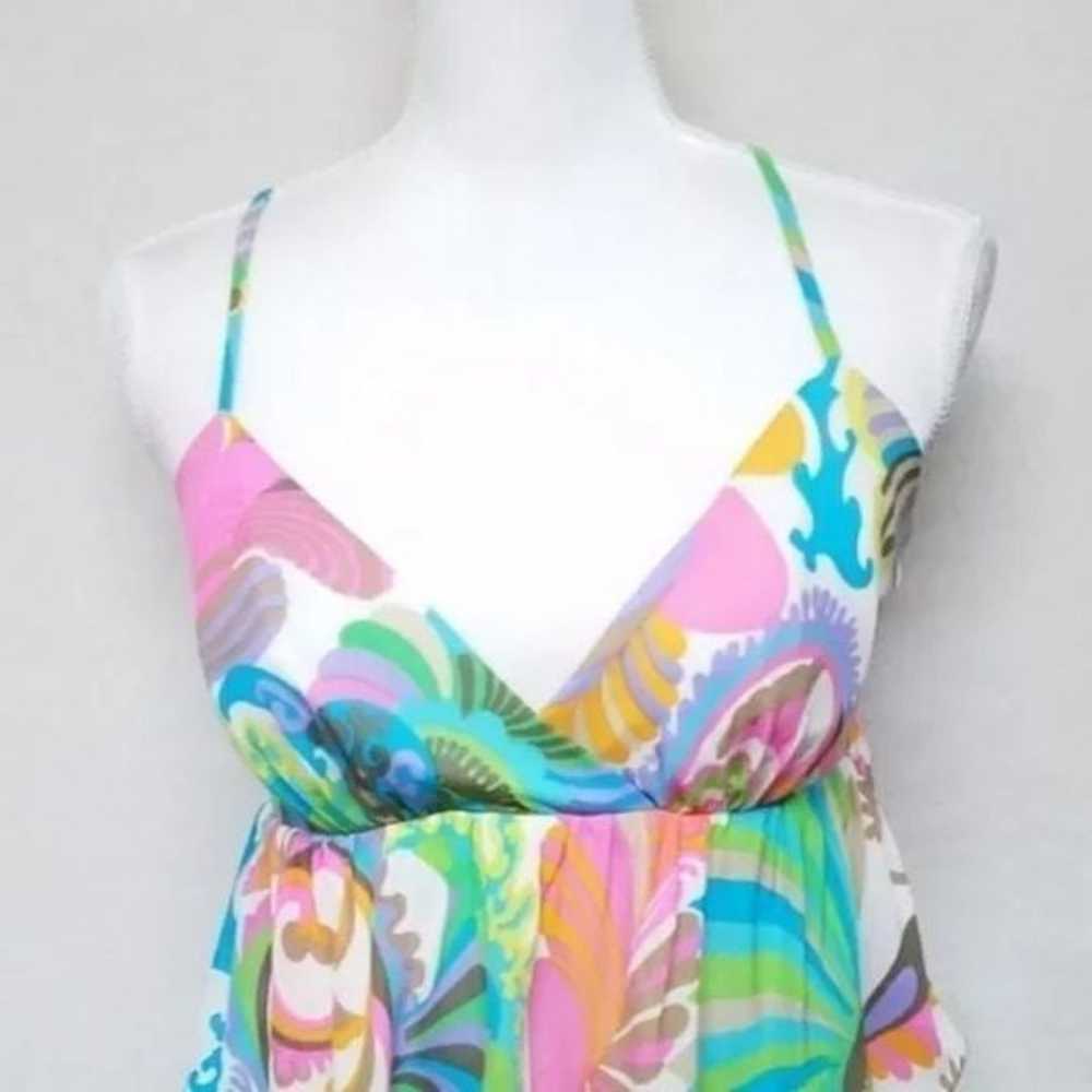 Vintage Trina Turk Silk Pastel Psychedelic Paisle… - image 2