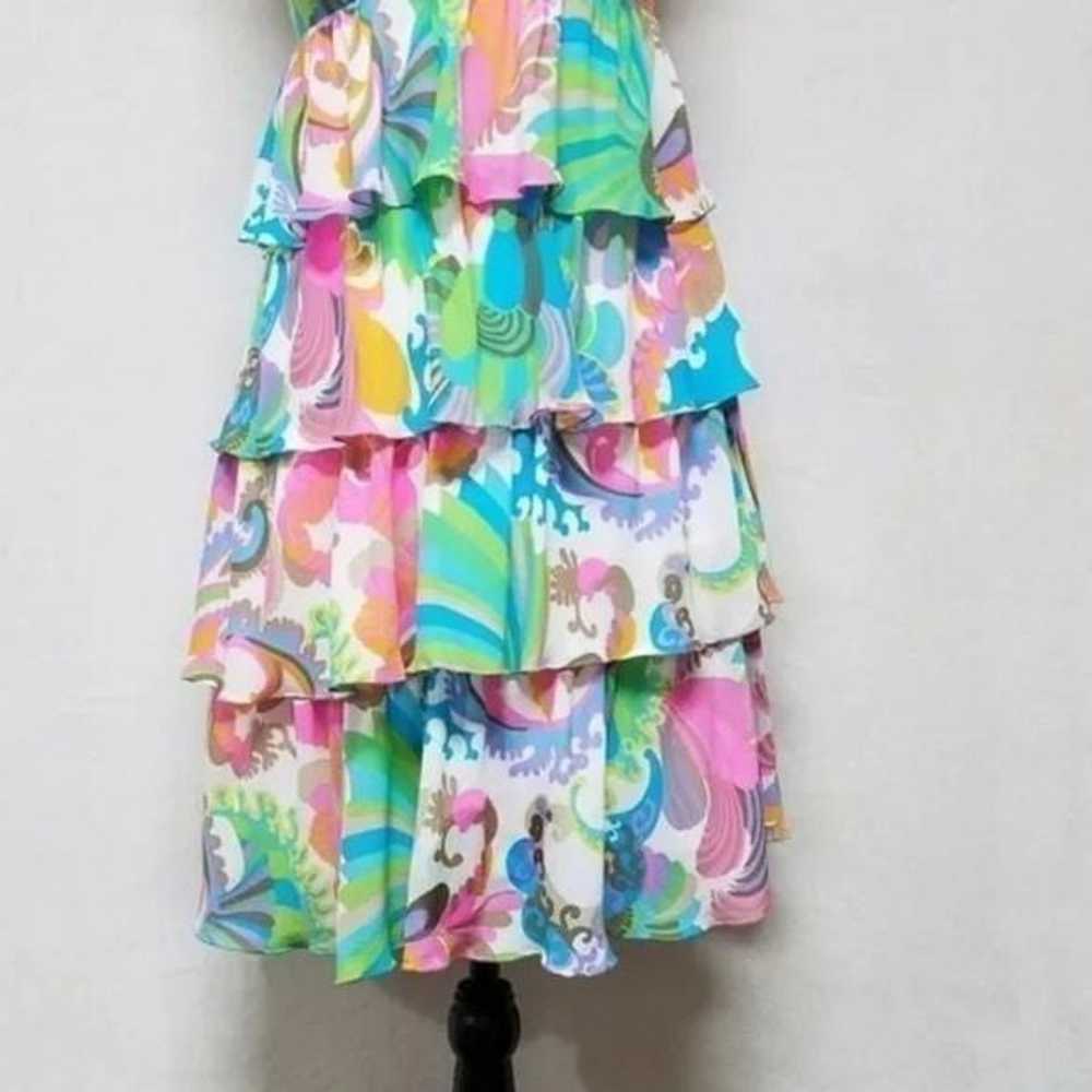 Vintage Trina Turk Silk Pastel Psychedelic Paisle… - image 3