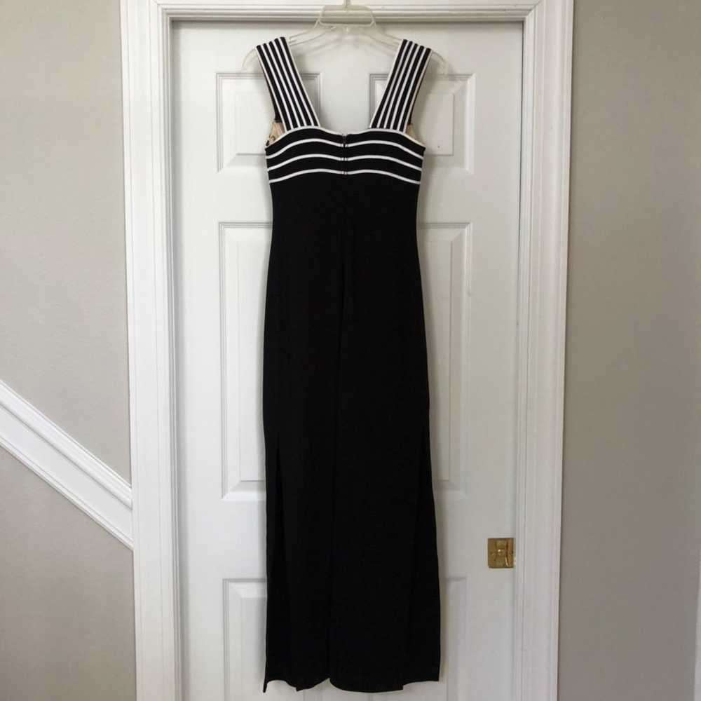 Tadashi Shoji Black White Stripe Gown - image 9