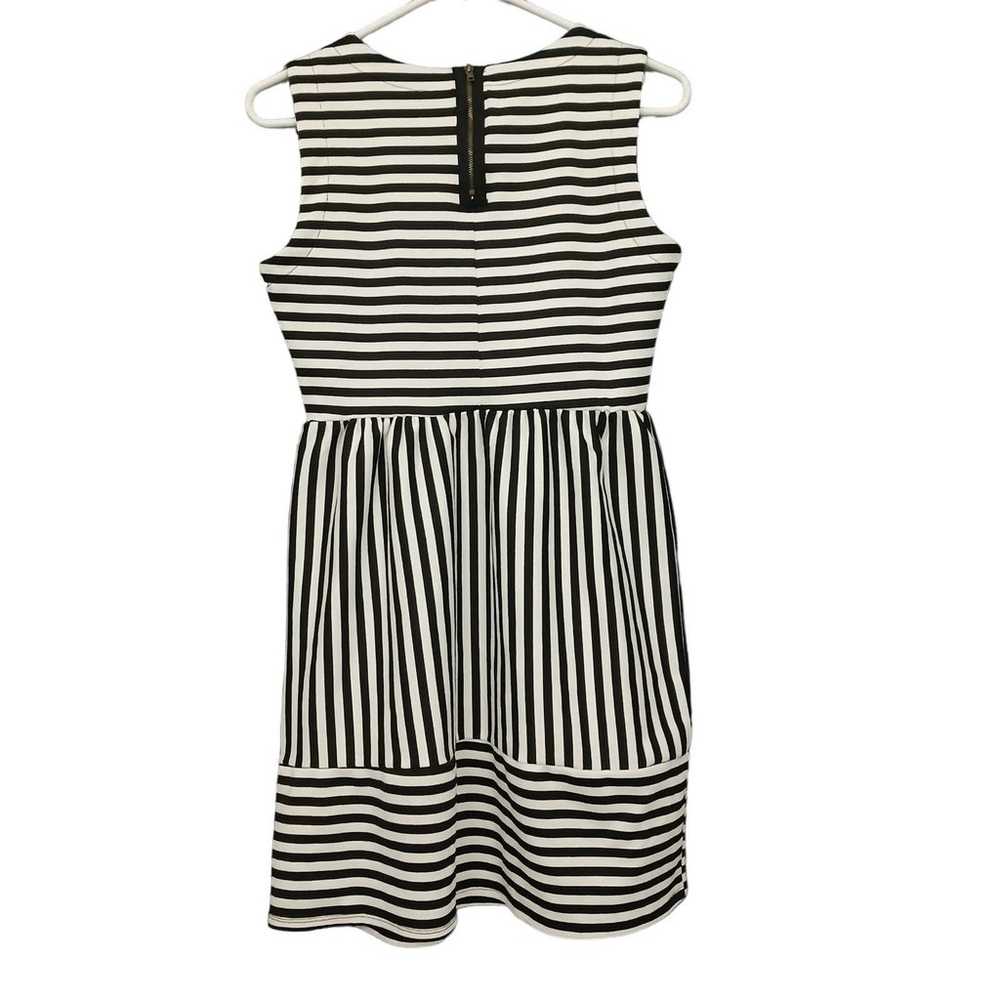 Monteau Dress Womens Medium Black White Sleeveles… - image 3