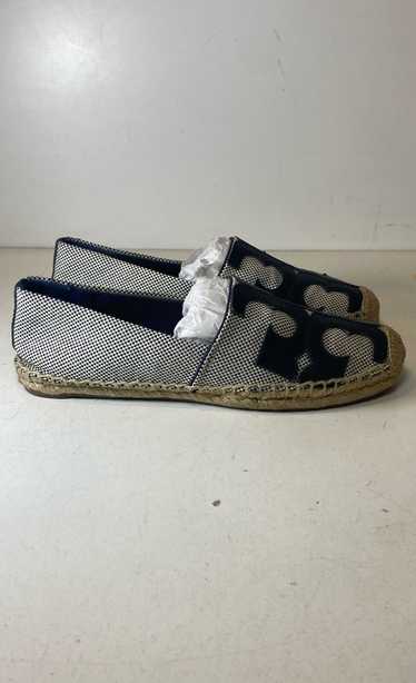 Tory Burch Canvas Poppy Logo Espadrille Flats Blue