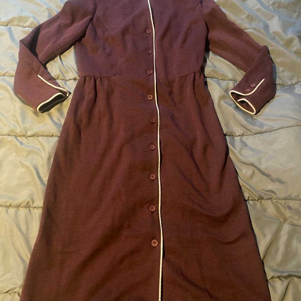 Kiva LTD Vintage Maroon Dress - image 1